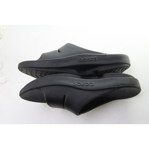 Oofos OOAHH Sandals Unisex Recovery Slide Shoes Black Unisex Women's Sz 9 - Picture 6 of 12